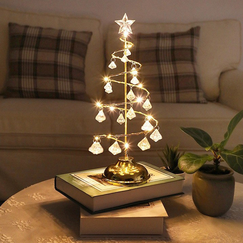 Copper Iron Acrylic Plastic Table Lamp