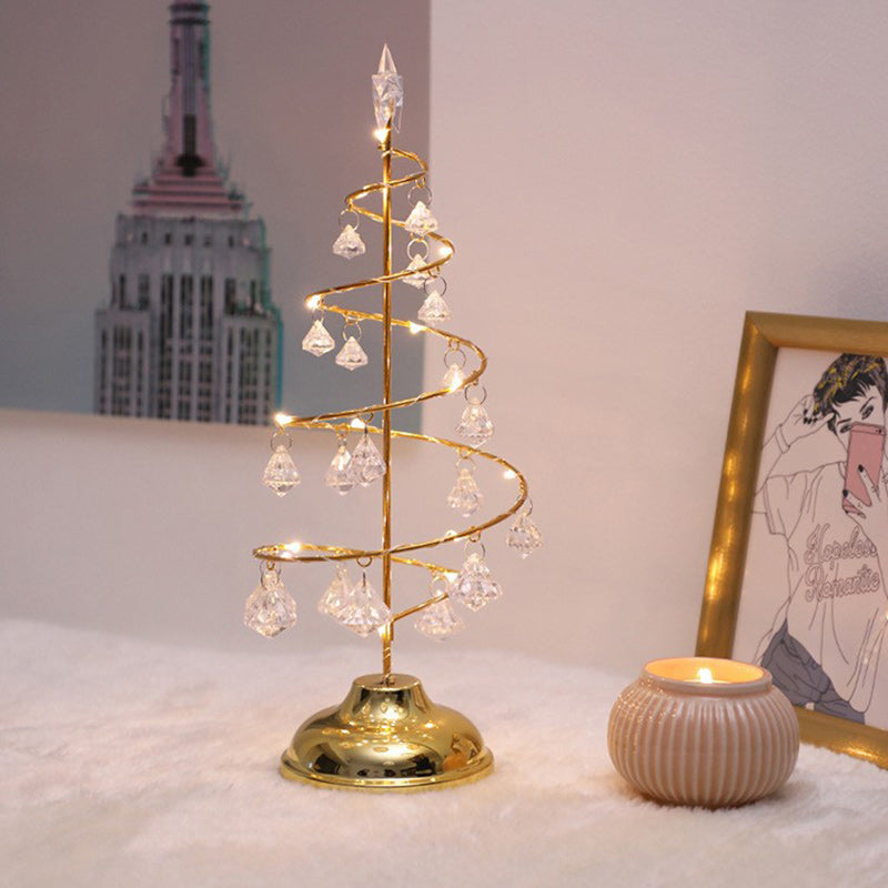 Copper Iron Acrylic Plastic Table Lamp