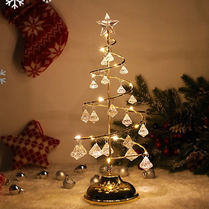 Copper Iron Acrylic Plastic Table Lamp