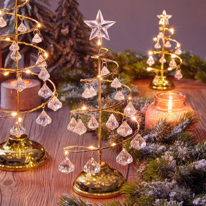 Copper Iron Acrylic Plastic Table Lamp