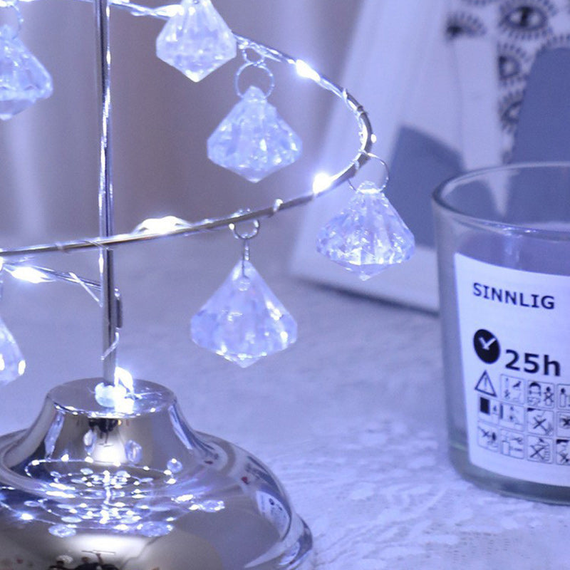 Copper Iron Acrylic Plastic Table Lamp