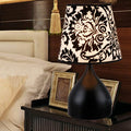 Hardware Fabric Cylinder Flower Table Lamp