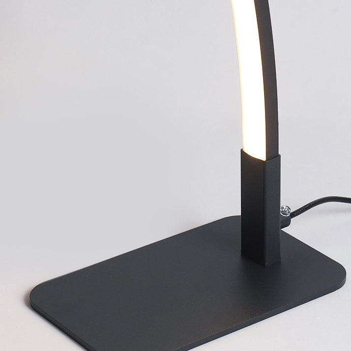 Curved Iron Aluminum Desk Floor Lamp