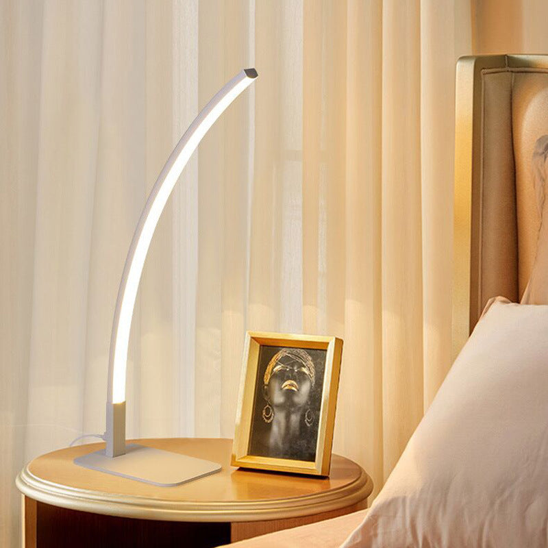 Curved Iron Aluminum Desk Floor Lamp