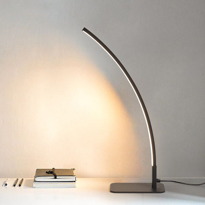 Curved Iron Aluminum Desk Floor Lamp