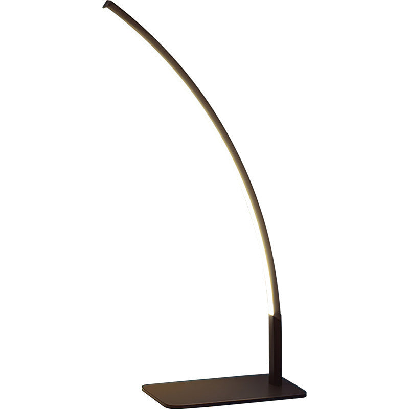 Curved Iron Aluminum Desk Floor Lamp