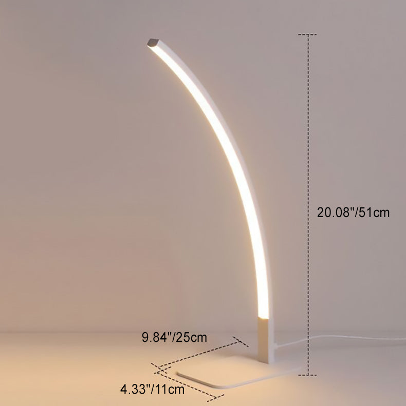 Curved Iron Aluminum Desk Floor Lamp