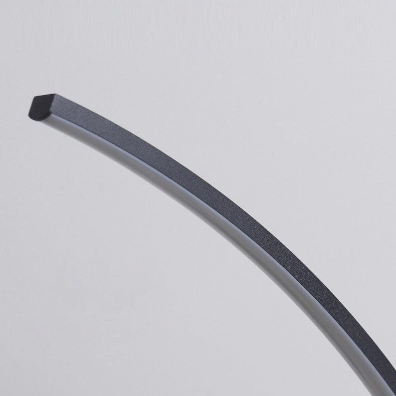 Curved Iron Aluminum Desk Floor Lamp