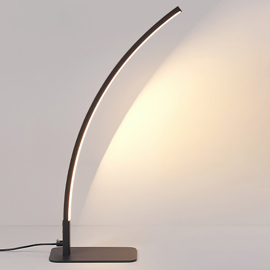 Curved Iron Aluminum Desk Floor Lamp