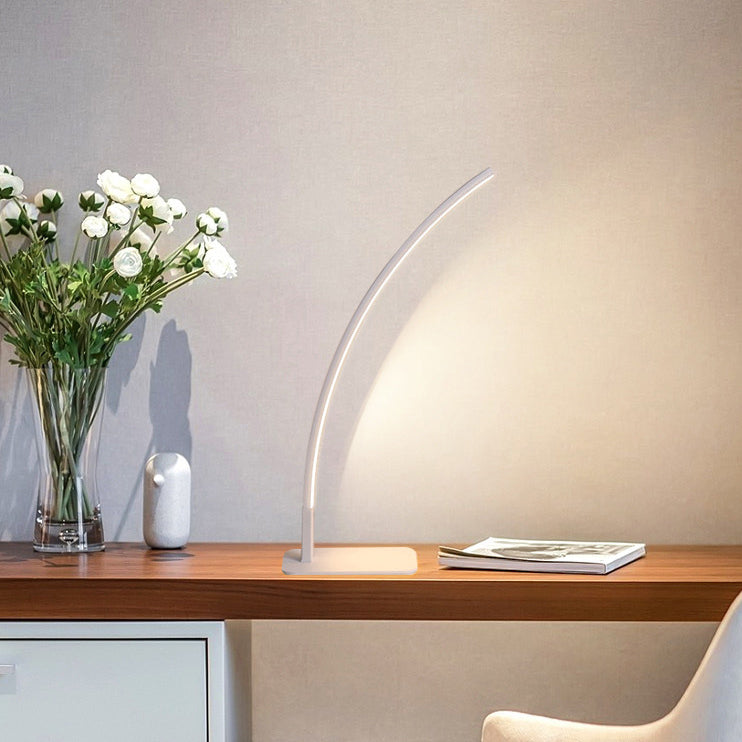 Curved Iron Aluminum Desk Floor Lamp