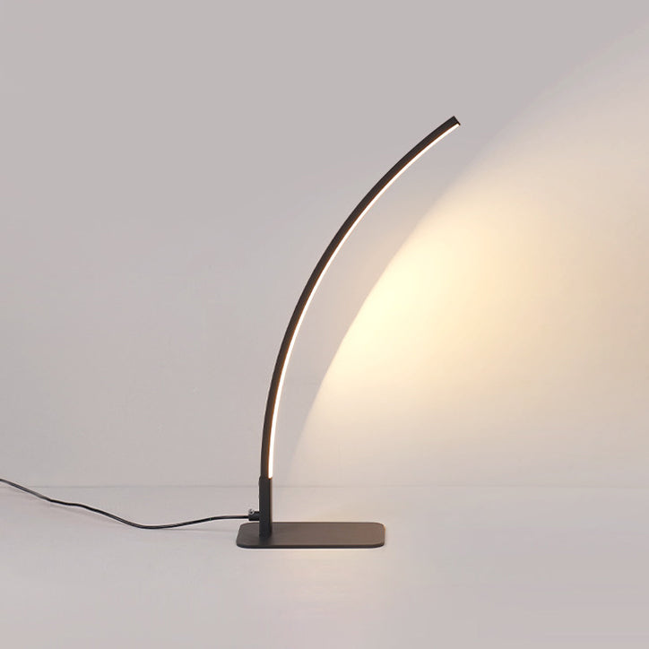 Curved Iron Aluminum Desk Floor Lamp