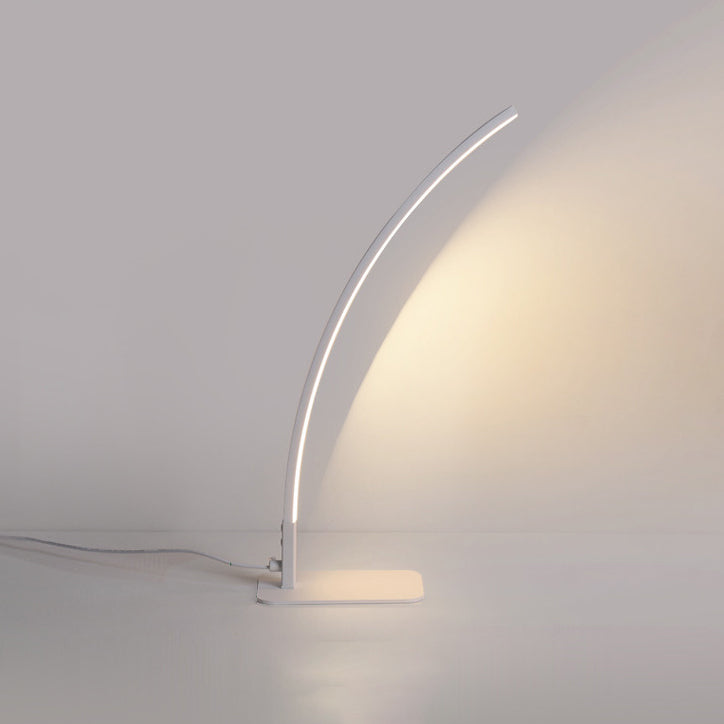 Curved Iron Aluminum Desk Floor Lamp