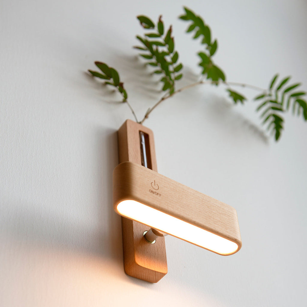 Walnut Beech Rechargeable Strip Wall Lamp
