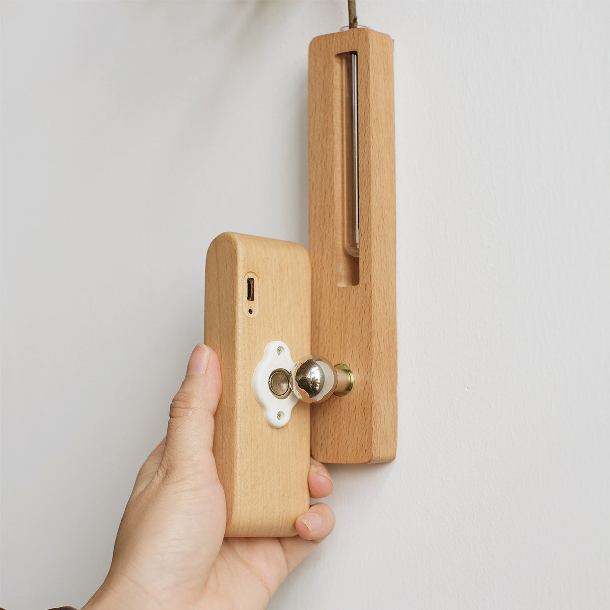 Walnut Beech Rechargeable Strip Wall Lamp