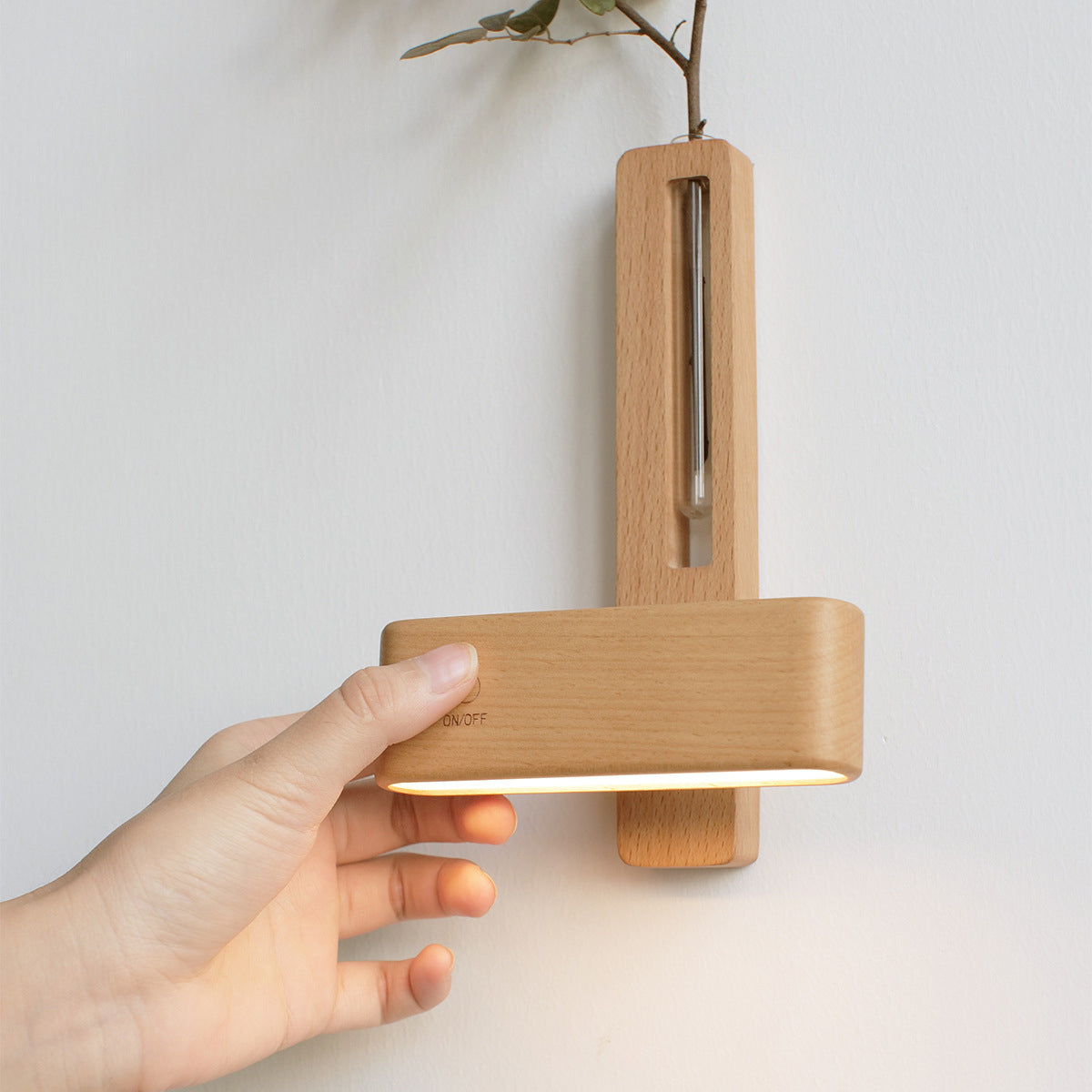 Walnut Beech Rechargeable Strip Wall Lamp