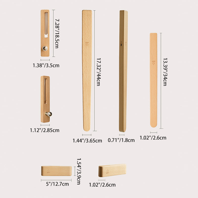 Walnut Beech Rechargeable Strip Wall Lamp