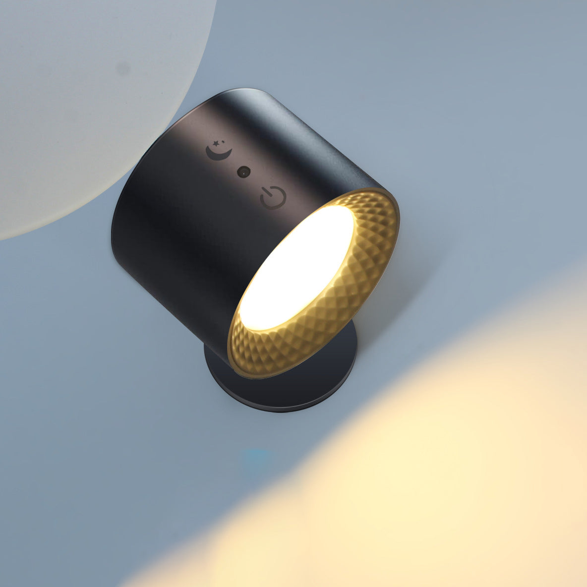 Rechargeable Rotatable ABS Round Wall Lamp