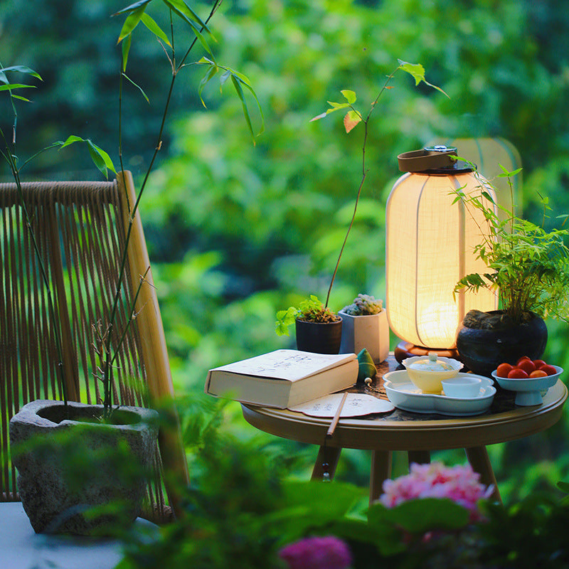 Portable Leather Stainless Steel Table Lamp