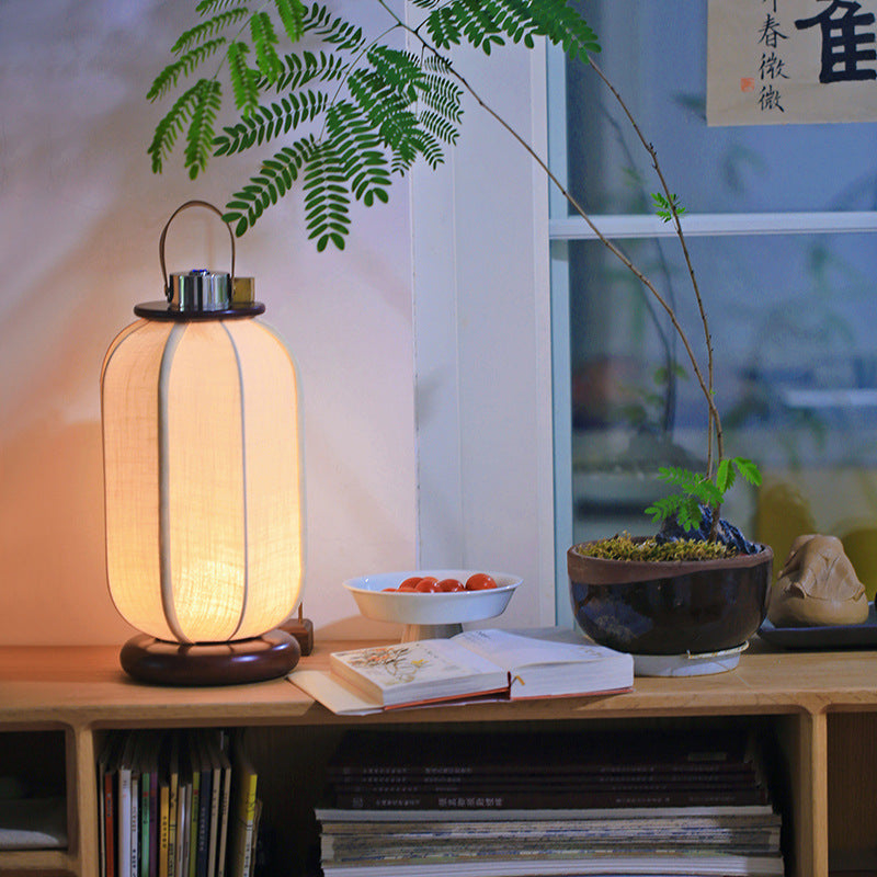 Portable Leather Stainless Steel Table Lamp