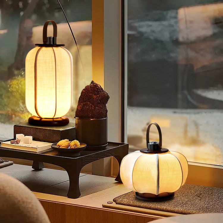 Portable Leather Stainless Steel Table Lamp