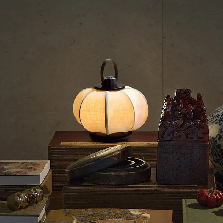 Portable Leather Stainless Steel Table Lamp