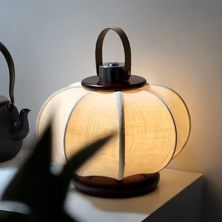 Portable Leather Stainless Steel Table Lamp