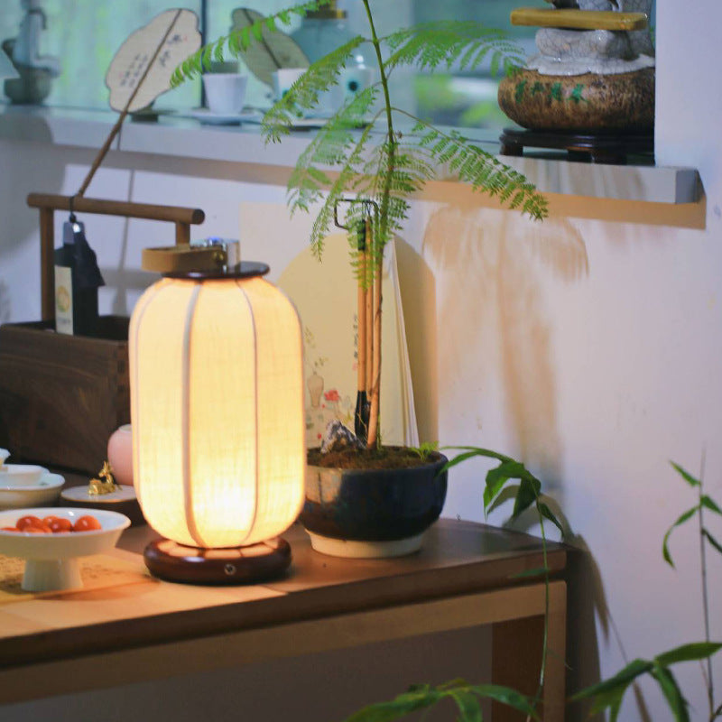 Portable Leather Stainless Steel Table Lamp