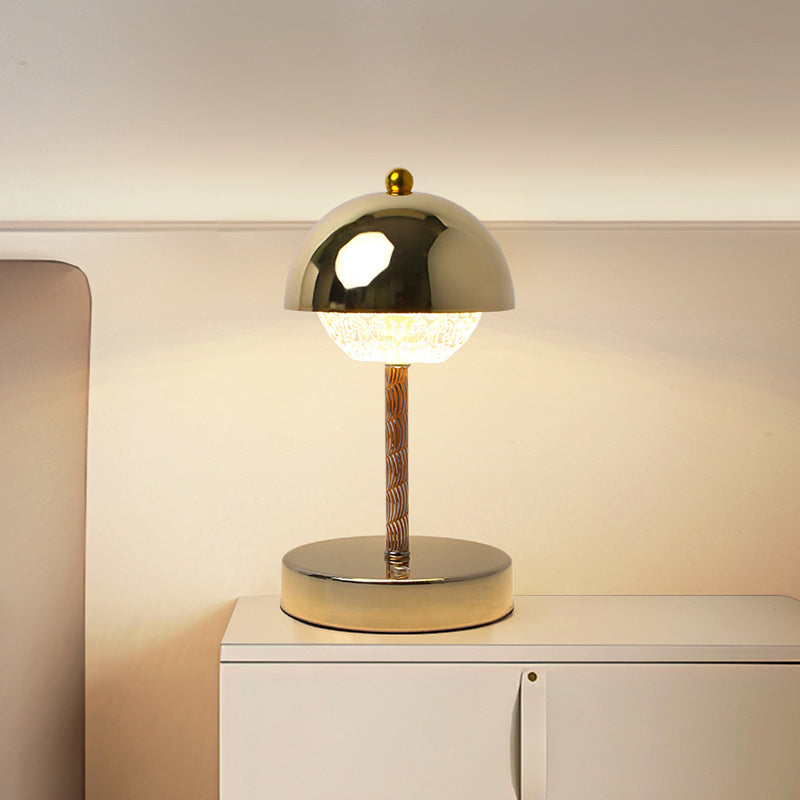 Rechargeable Iron Dome Flower Table Lamp