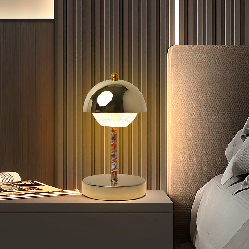 Rechargeable Iron Dome Flower Table Lamp