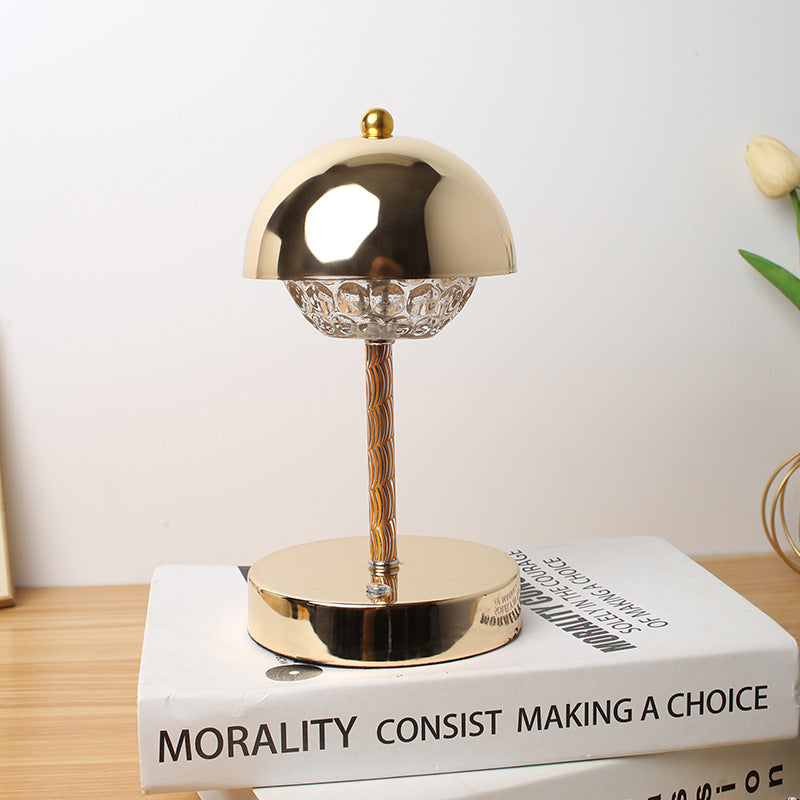 Rechargeable Iron Dome Flower Table Lamp