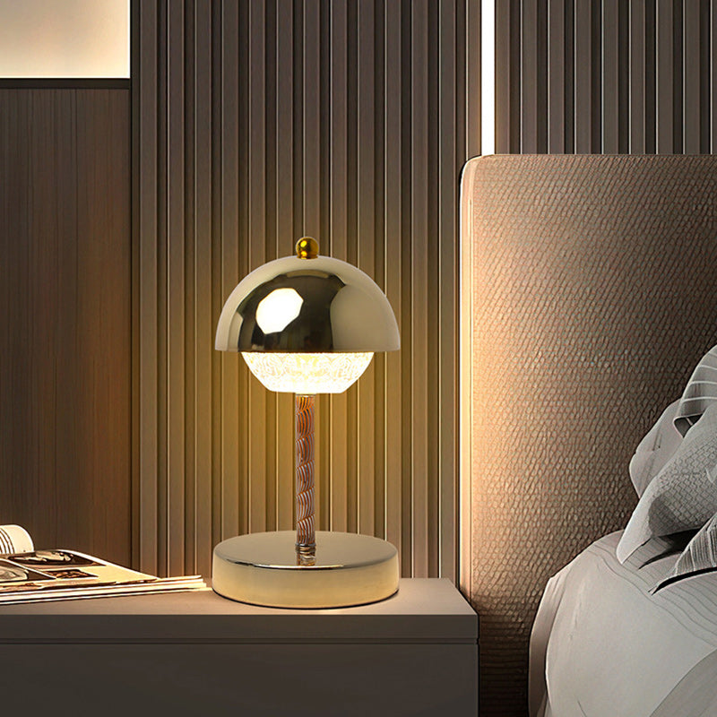 Rechargeable Iron Dome Flower Table Lamp