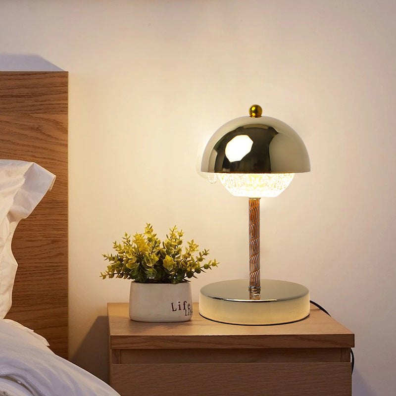 Rechargeable Iron Dome Flower Table Lamp