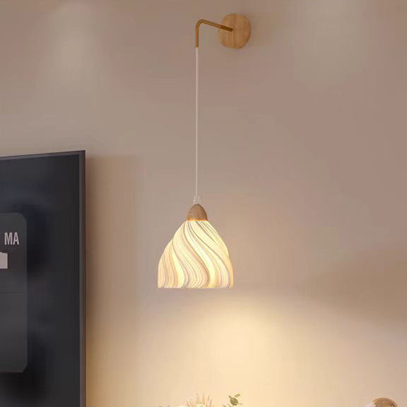 Wood PLA Skirt Petal Wall Lamp