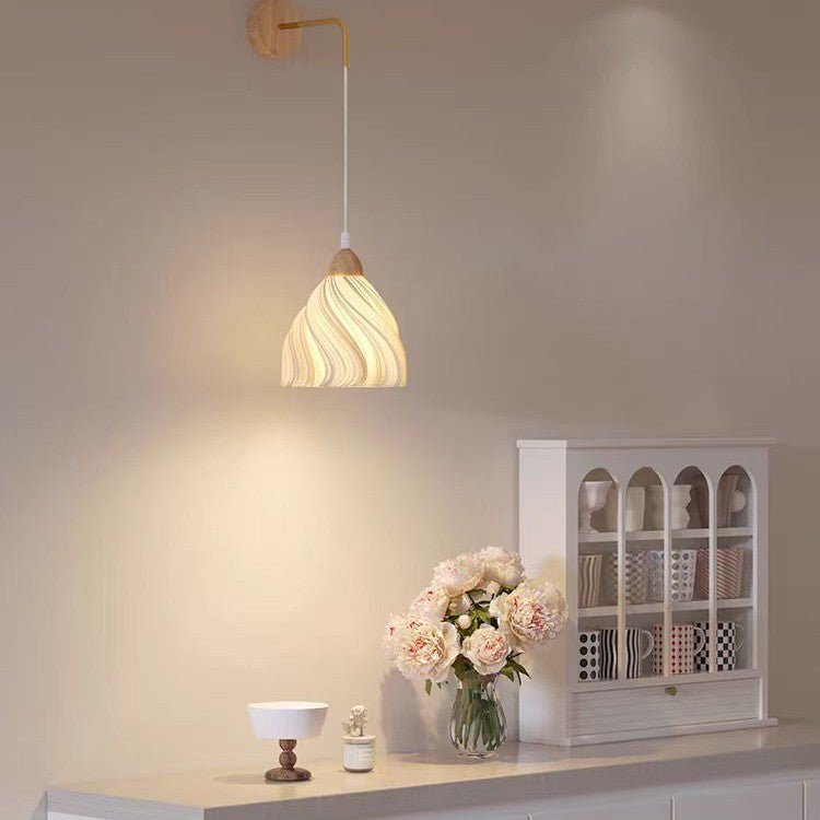 Wood PLA Skirt Petal Wall Lamp