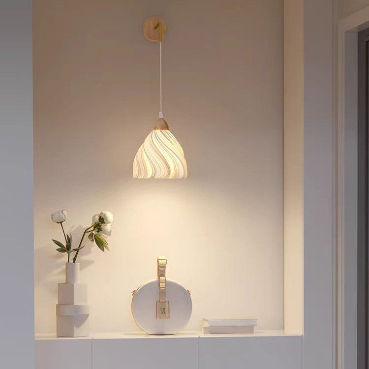 Wood PLA Skirt Petal Wall Lamp