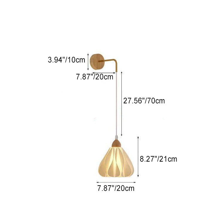 Wood PLA Skirt Petal Wall Lamp