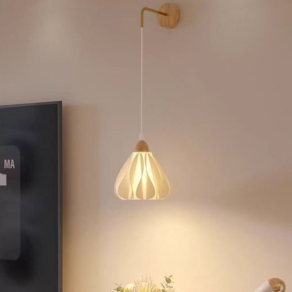 Wood PLA Skirt Petal Wall Lamp
