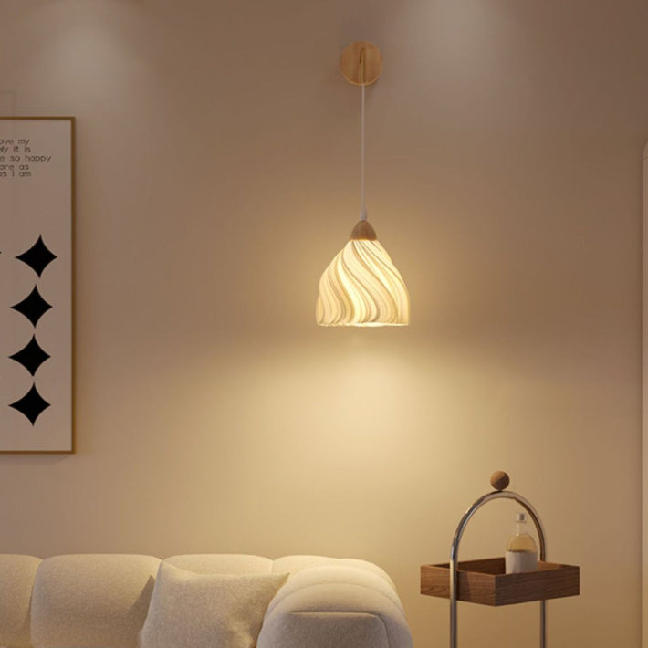 Wood PLA Skirt Petal Wall Lamp