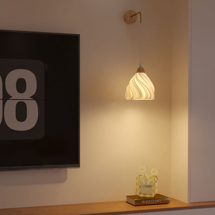 Wood PLA Skirt Petal Wall Lamp