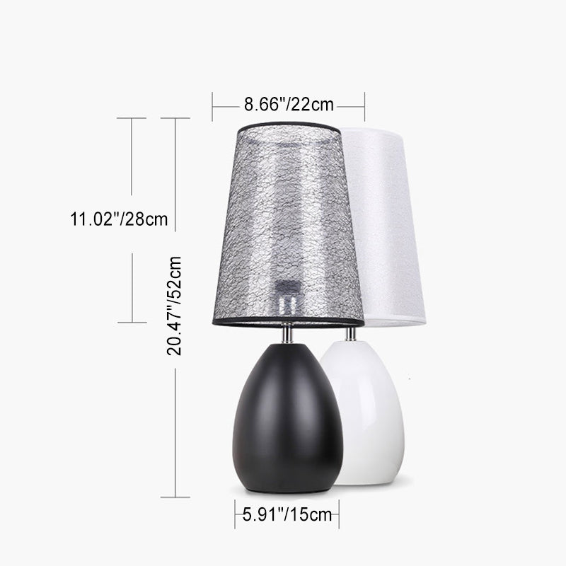 Fabric Iron Cylinder Brushed Table Lamp