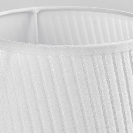 Iron Fabric Cylinder Striped Table Lamp