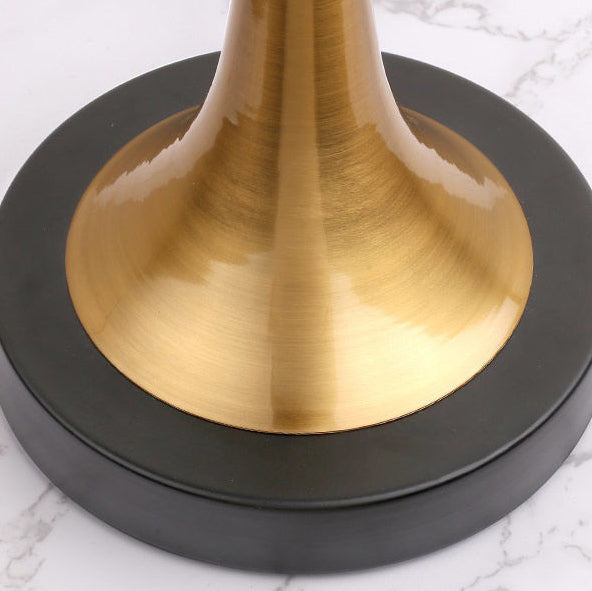 Fabric Metal Cylinder Touch Table Lamp