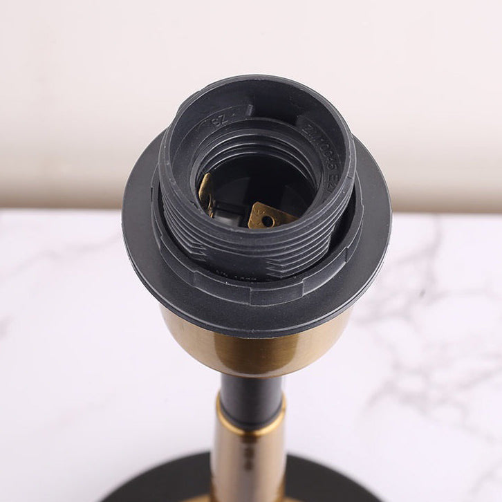 Fabric Metal Cylinder Touch Table Lamp
