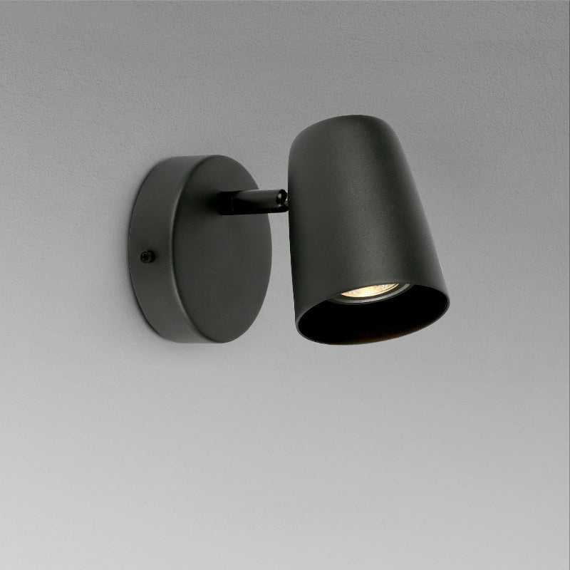 Metal Cylinder Rotatable Bedside Wall Lamp