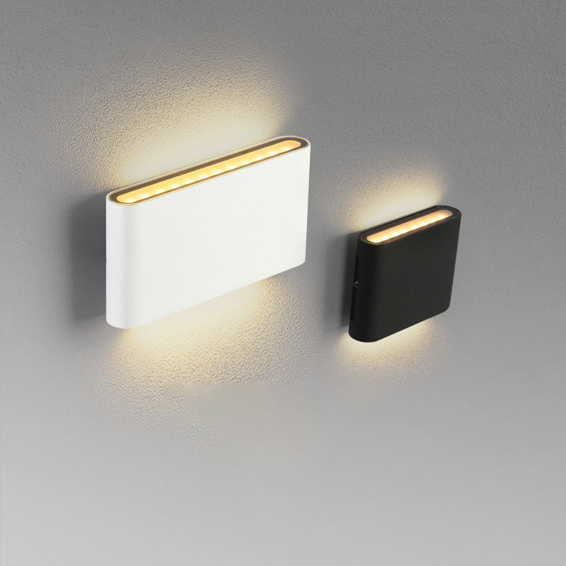 Aluminum Square Rectangular Bedside Wall Lamp