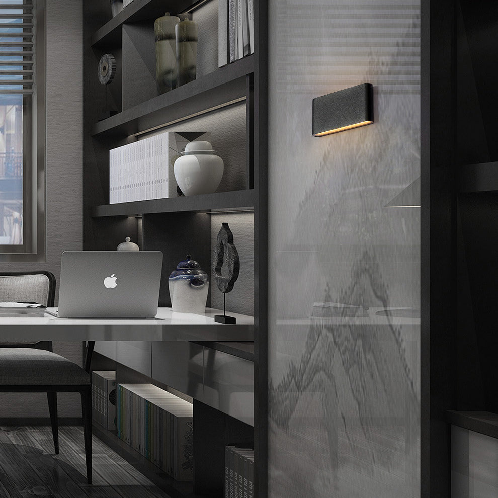 Aluminum Square Rectangular Bedside Wall Lamp