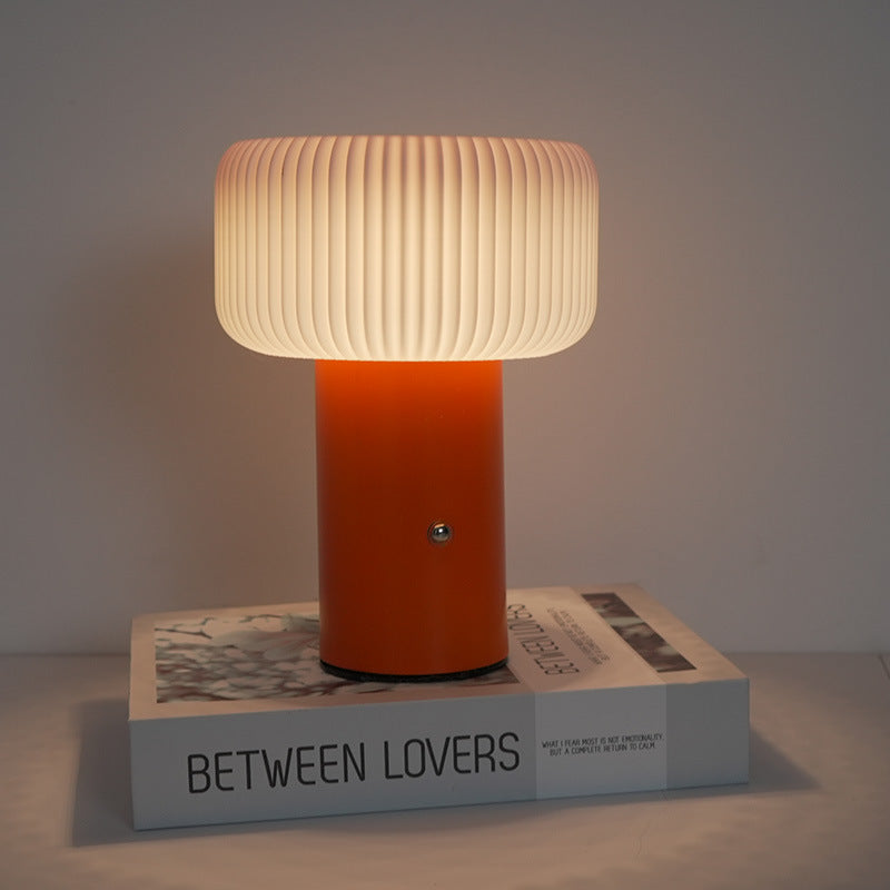 Rechargeable Iron PC Cylinder Table Lamp