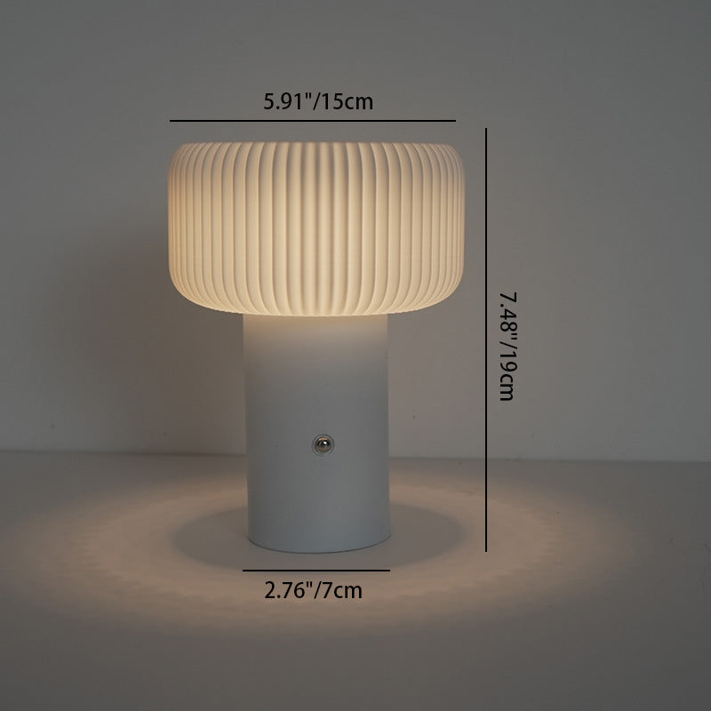Rechargeable Iron PC Cylinder Table Lamp