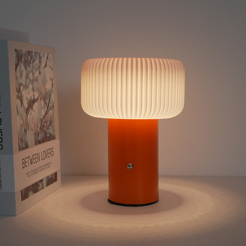 Rechargeable Iron PC Cylinder Table Lamp
