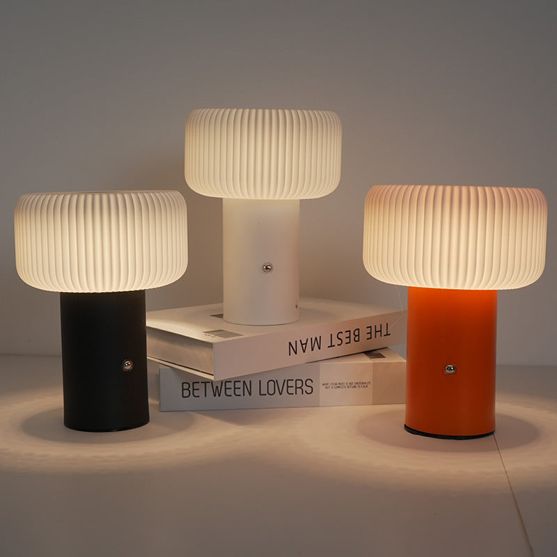 Rechargeable Iron PC Cylinder Table Lamp